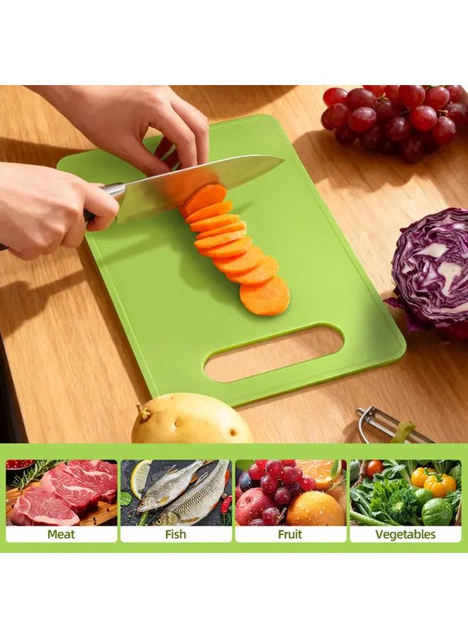 Green Flexible Non Slip Plastic Cutting Board Dishwasher Safe For Meat And Vegetables - Image 3